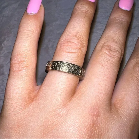 NEW Anthropologie geometric ring gold boho chic size 7/8 womens girls juniors - Picture 5 of 9